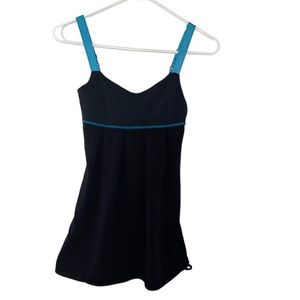 Lululemon Athletica Size 4 Womens Tank Top Active Athletic Black Blue